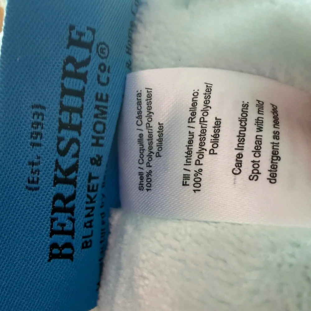 NWT Berkshire Peanuts Snoopy Easter plush decorative pillow - LIGHT BLUE